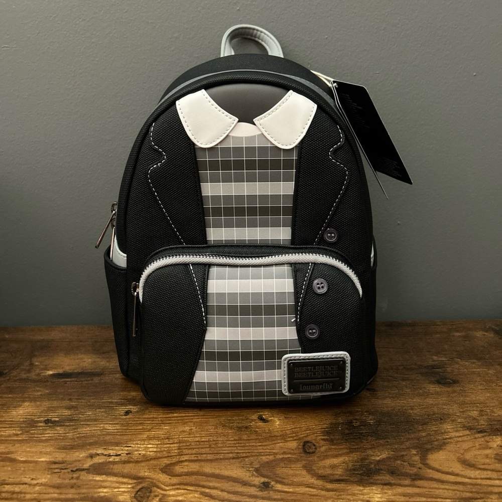 NWT Loungefly Beetlejuice Beetlejuice Lydia Deetz Uniform Mini Backpack
